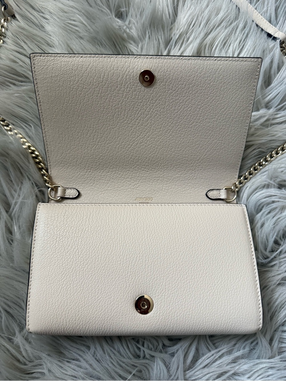 JIMMY CHOO Grainy Calfskin Sonia Wallet On Chain Bag - Picture 8 of 14